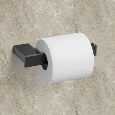 Imagem de Porta Papel Higiênico Master Preto Fosco Dupla Fixação - Cromoshop