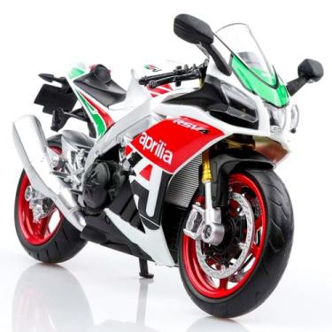 Imagem de Motocicleta de Brinquedo Aprilia RSVA RR1000 Tokaxi - Escala 1/12 - Di