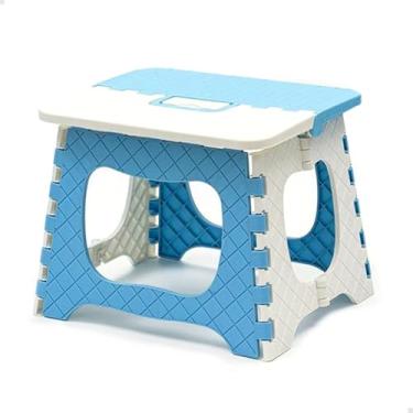 Imagem de Kit 2 Banquetas Dobráveis Plásticas, Multiuso, Banco Portátil 29X23 (rosa)