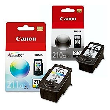 Imagem de Canon Pg-210 Xl E Cl-211 Xl Pacote De Tinta Pacote, Compatível Com Mp495, Mp280, Mp490, Mp480, Mp270, Mp240, Mx420, Mx410, Mx350, Mx340 E Mx330 Multi 1 Pacote