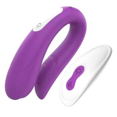 Imagem de Vibrador Casal Massageador 9 Modos De Vibração Brinquedo Sexual para Prazer Intenso e Discreto 6613 [ROXO]