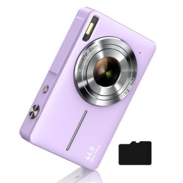 Imagem de Câmera Digital CAMKORY FHD 1080P 44MP com 32GB - Roxa