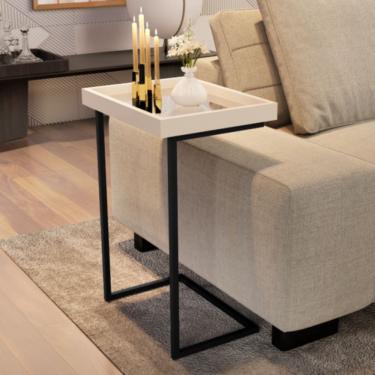 Imagem de Mesa de Apoio com Pés de Ferro India Perola Preto