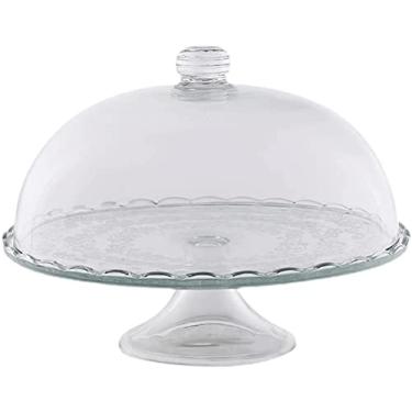 Imagem de Conjunto de suporte de bolo de madeira para tigela de frutas com utensílios de mesa, suporte de sobremesa para cupcake e tampa para chá da tarde, frutas e sobremesas, suporte de exibição de frutas