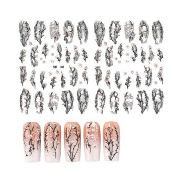 Imagem de Adesivos De Unha Florais De Cerejeira 5D, Decorações Para Unhas, Acess