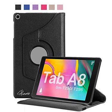 Imagem de Capa Tablet Samsung Galaxy Tab A8 T290 T295 Giratória Executiva Rotação Preta- Alamo
