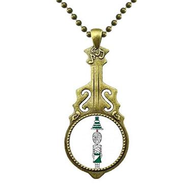 Imagem de DIYthinker Colar Egito Múmia Horus Árvore de Natal 01 Pingente de Música de Guitarra Antiga