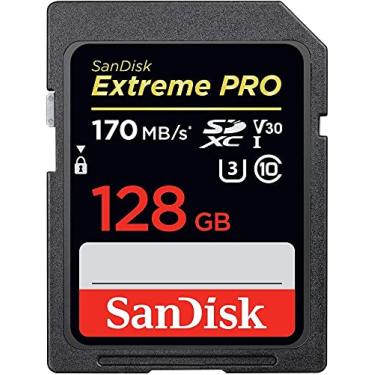 Imagem de Cartão 128 GB Extreme PRO SDXC UHS-I - C10, U3, V30, 4K UHD, cartão SD - SDSDXXY-128G-GN4IN