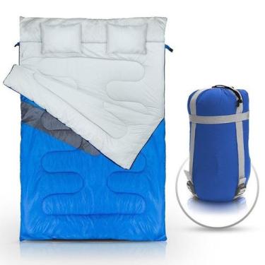 Imagem de Saco De Dormir Casal Kuple Ntk -5C À 5C + 2 Travesseiros + Bolsa - Nau