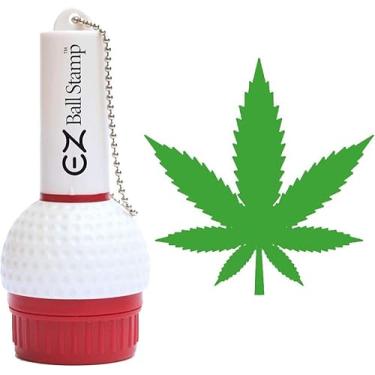 Imagem de EZ BALL STAMP Carimbo de bola de golfe – Secagem ultrarrápida, marcador de tinta livre de manchas para personalizar sua bola (planta verde)