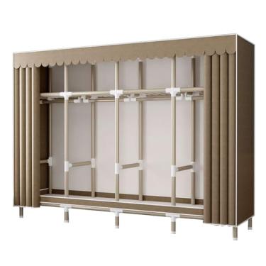 Imagem de Guarda-roupa Armário de guarda-roupa portátil simples armário de armazenamento autônomo rack de roupas armário de pé para casa fácil de montar armário