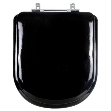 Imagem de Assento Sanitário Almofadado Vogue Plus Preto Para Bacia Deca