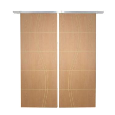 Imagem de Porta Dupla De Correr P- Verniz Frisada Fs Duplo - 210x180