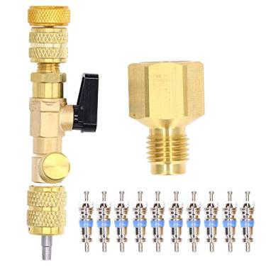 Imagem de Mbeysaq Kit de ferramentas de instalação de núcleo de válvula para 1/10.2 cm 5/40.6 cm Ferramentas de remoção de latão de refrigeração HVAC