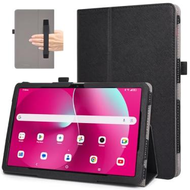 Imagem de RSAquar Capa para 10,1 polegadas REVVL Tab 2 (modelo: 9185W, versão 2025) com alça para caneta, capa leve dobrável com alça de mão para tablet Revvl Tab 2, preta