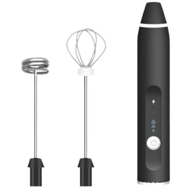 Imagem de Mini Mixer Elétrico Recarregável 3 Velocidades com Batedor Fouet e Cabo USB 31 cm Inox