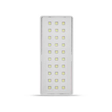 Imagem de Luminaria Led Emergencia Barra 1w 6000K Branco Frio Bivolt Branco Cod: