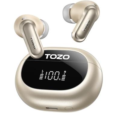Imagem de TOZO Fones de ouvido sem fio NC20 com cancelamento de ruído ativo, fones de ouvido Bluetooth de alta resolução LDAC, 6 microfones AI Call Ear Buds 80H Playtime, emparelhamento duplo, 32 equalizadores