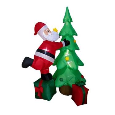 Imagem de Vaveren Decoração inflável para exteriores: Papai Noel inflável, adereços fotográficos versáteis e divertidos para jardim, ou janela. Ideal para as