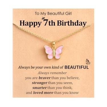 Imagem de JQVLOVE Presente de aniversário de menina Happy 5, 6, 7, 8, 9, 10, 11, 12 anos, para meninas, filha, neta, sobrinha, 12th, Aço inoxidável, Sem Pedra Preciosa