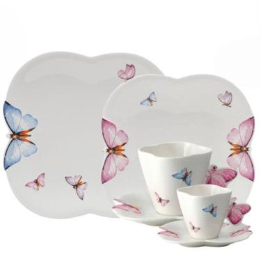 Imagem de Aparelho de Jantar e Chá 36pçs Borboleta Porcelana Wolff