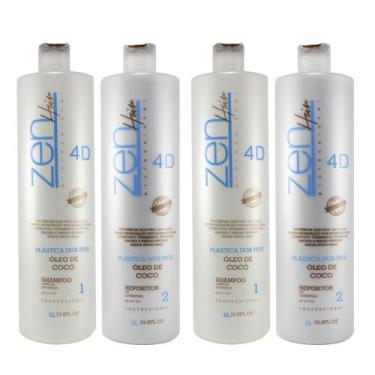 Imagem de 2 Unidades Escova Zen Hair Coco E Queratina 4X1litro