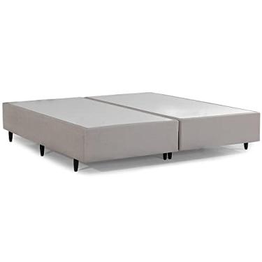 Imagem de Base Cama Box King Herval Channel Bambu, 39x193x203 cm, Gelo