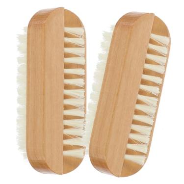 Imagem de DOITOOL Esfregão De Unhas 2 Unidades Duas Escovas De Unhas Laterais Escova De Limpeza De Unhas Escovas De Unhas e Pés Pedicure Escova De Árvore De Lótus Loja De Departamento Cara Natural