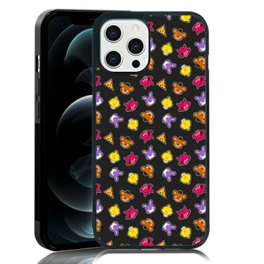 Imagem de MMYAJT Capa de telefone fofa de urso de desenho animado e raposa adequada para iPhone 12 Pro Max, capa protetora de TPU à prova de choque para iPhone FNAF Five Nights capa de telefone presente para meninos e meninas homens mulheres