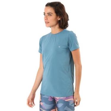 Imagem de Camiseta Feminina Manga Curta UV 50+ Luna Azul Líquido-Feminino