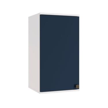 Imagem de Armário Aéreo Celeste Kappesberg 100% Mdf 1 Porta Branco/azul 40cm