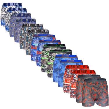 Imagem de Kit 10 Peças Cuecas Box Boxer Microfibra Adulto Masculino Estampadas S