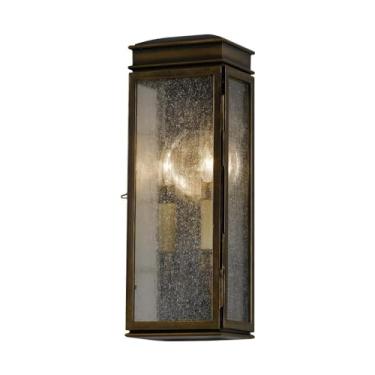 Imagem de Feiss Arandela de bolso de parede para iluminação externa Whitaker OL7400ASTB, bronze, 2 lâmpadas (15,4 cm L x 47,8 cm A) 120 watts