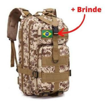 Imagem de Mochila Tática Militar Impermeável Reforçada 30 Litros - GN, Bege digi