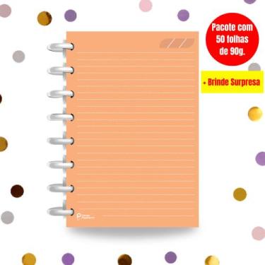Imagem de Refil Caderno de Disco Sistema Inteligente I Laranja Pastel - Cores, M