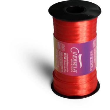 Imagem de Fita de Cetim 07MM 100M Vermelho Paixão - Fitas Cinderela