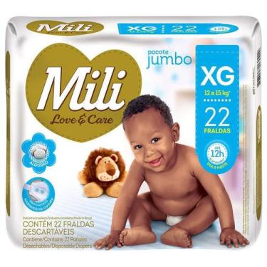 Imagem de Fralda Descartável MILI Love Care  Tam XG  22 Fraldas com Gel Super Ab