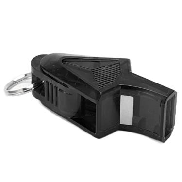 Imagem de Apito Retumbante Resistente e Resistente para Competições Esportivas, Apito de árbitro Com Cordão, Apito Portátil para Basquete, Futebol (preto)