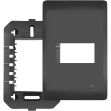 Imagem de Espelho Placa Fame Habitat Black 4071 4X2 1 Mod