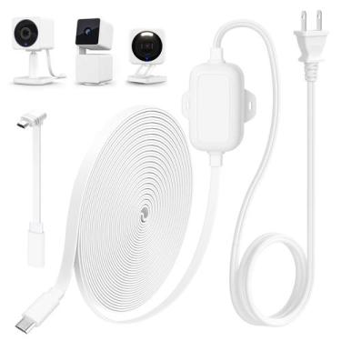 Imagem de Adaptador de Alimentação e Cabo de 25 Pés para Câmera WYZE Cam V4/V3/O