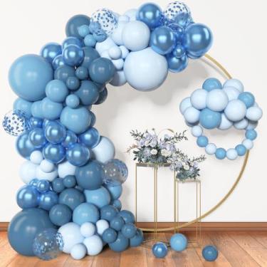 Imagem de Kit de Arco de Balões Amandir Blue Latex - 153 Unidades