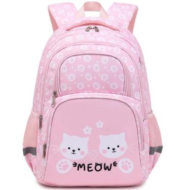 Imagem de Mochila Escolar Infantil Abshoo - Gatinha Fofa Impermeável