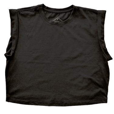 Imagem de BLUSA FEMININA SEM MANGA COM AS  CAVAS DOBRADA, EM MEIA MALHA ALGODÃO