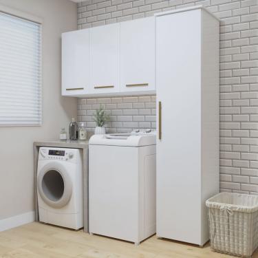 Imagem de Lavanderia Modulada 1 Armário Multiuso e Armário Aéreo Jundiaí
