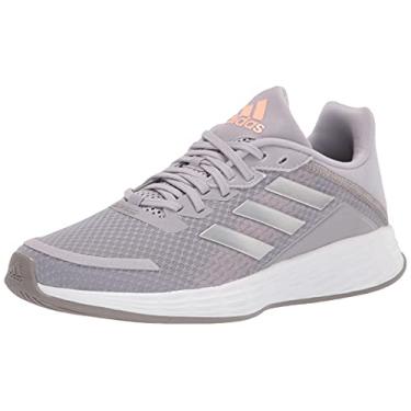Imagem de Tênis de corrida infantil Adidas Duramo Sl, Grey/Silver/Light Orange, 6 Toddler