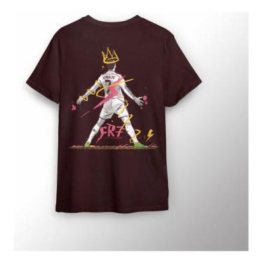Imagem de Camisa Básica Unissex Estampada Futebol Cr7, Streetwear - Lobo Sete, B
