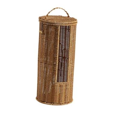 Imagem de Ioensy Suporte para rolo de papel higiênico com tampa 6,9 x 15 polegadas, lateral versátil, corte frontal, à prova d'água, leve, acessórios, independente