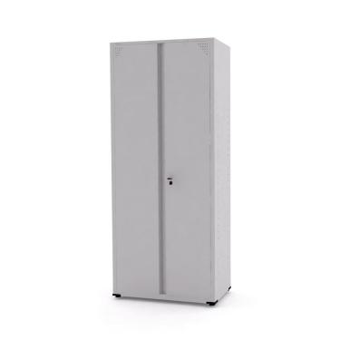 Imagem de Armário 2 Portas Aço 4 Prateleiras Ap409Sl Pandin Móveis Cinza