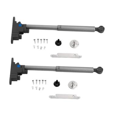 Imagem de WeiLaiKeQi 2x Suporte de haste hidráulica para porta de armário, suporte de estrutura de alumínio, ferragens para móveis, de gás hidráulico em, Cinza