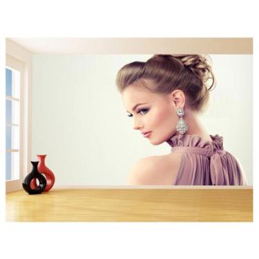 Imagem de Papel De Parede 3D Salão De Beleza Corte Cabelo 3,5M Slb06 - Você Deco